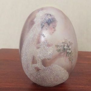 Eggzakly handcrafted porcelain egg